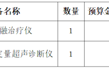 田东县中医医院关于微波消融治疗仪等医疗设备院内现场推介询价会公告