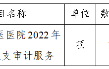 田东县中医医院2022年度财务收支审计服务采购成交结果公告