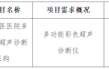 田东县中医医院关于多功能彩色超声诊断仪采购院内推介询价会公告
