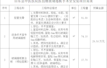 田东县中医医院医技楼玻璃墙板手术室安装项目院内采购公告