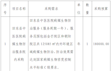田东县中医医院病媒生物防治服务院内采购公告