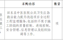 田东县中医医院公共卫生应急救治能力提升改造项目工程监理服务院内采购成交结果公告